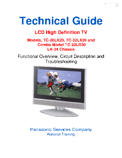 LH34 TC-26LX20 TC-32LX20 TC-22LR30 Technical Guide