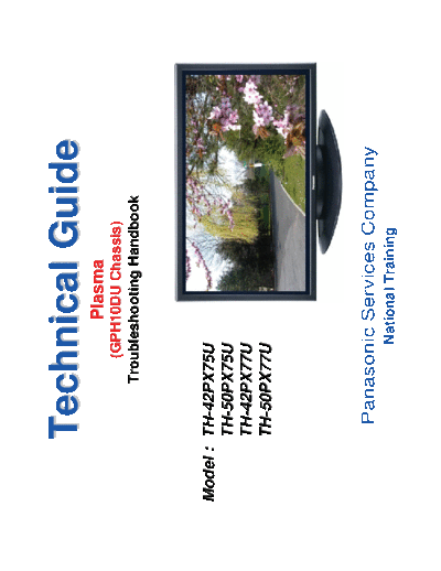 GPH10DU TH-42PX75U TH-50PX75U TH-42PX77U TH-50PX77U Troubleshooting Handbook