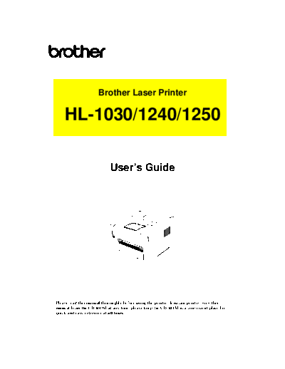 Brother HL-1240_1250 Manual