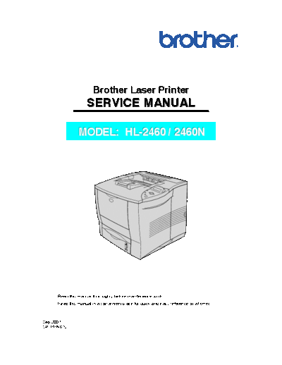Brother HL-2460(n) Service Manual