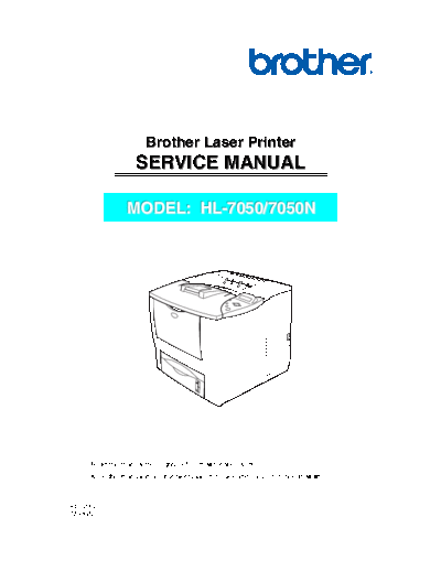 Brother hl7050(n) servicemanual