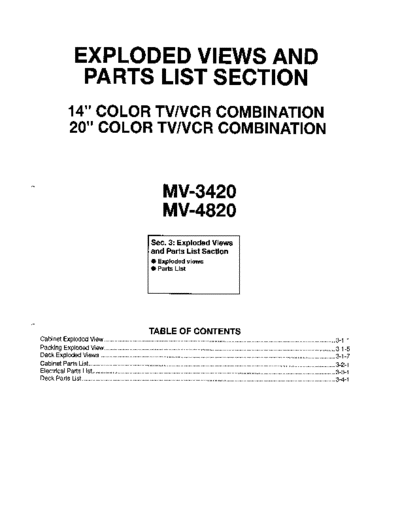 Parts Listing MV3420_MV4820