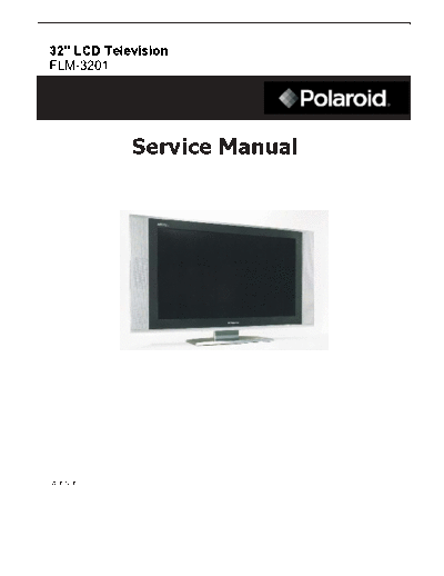 Polaroid FLM-3201 Model-2005 LCD Tv SM