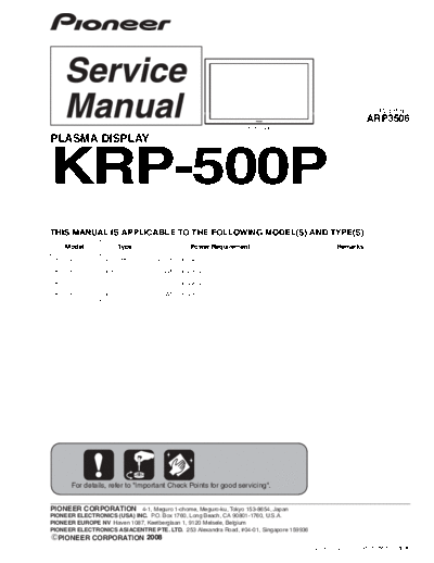 KRP-500P Service Manual