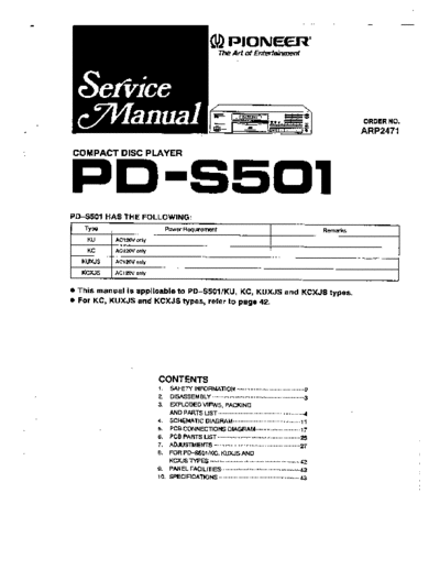 hfe_pioneer_pd-s501_service
