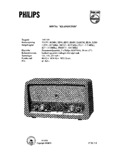 PHILIPS B5N73A-KLANGSUPER-s