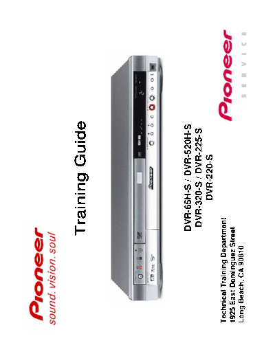 hfe_pioneer_dvr-65h_220_225_320_520h-s_training_guide_en