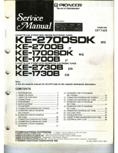 PIONEER_KE-2700SDK_2700B_1700SDK_1700B_2730B_1730B_CRT1325_sch