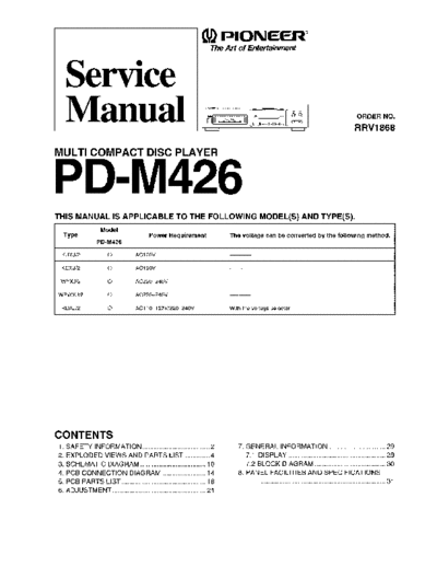 hfe_pioneer_pd-m426_service