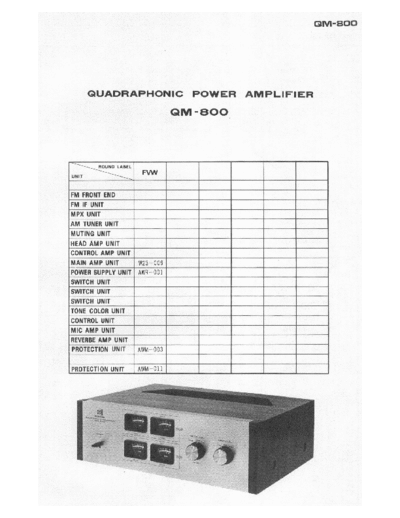 Pioneer-QM-800-Schematic