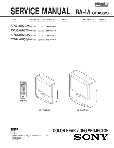 sony chassis RA-4A