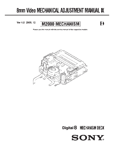 Sony M2000 MECHANISM (Manual IX)