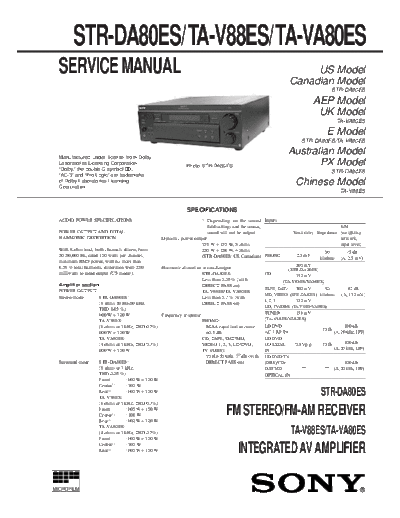 Sony STR-DA80ES_TA-V88ES_TA-VA80ES receiver_amp