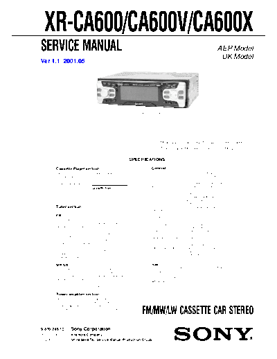 SONY XR-CA600_V_X   v1.1   9870246-12