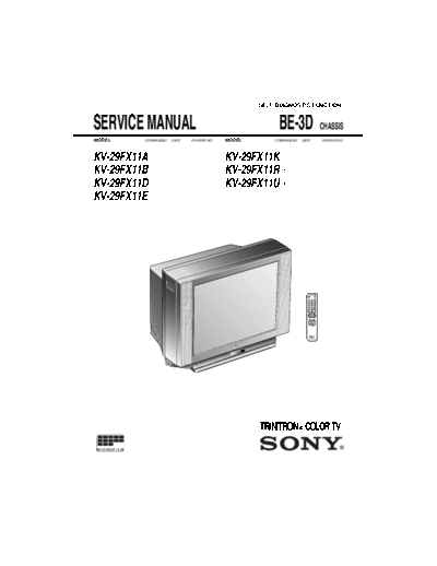 sony chassis BE-3D-2