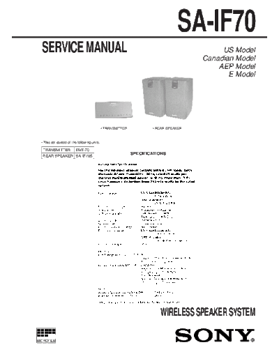 Sony SA-IF70 Wireless_speakers