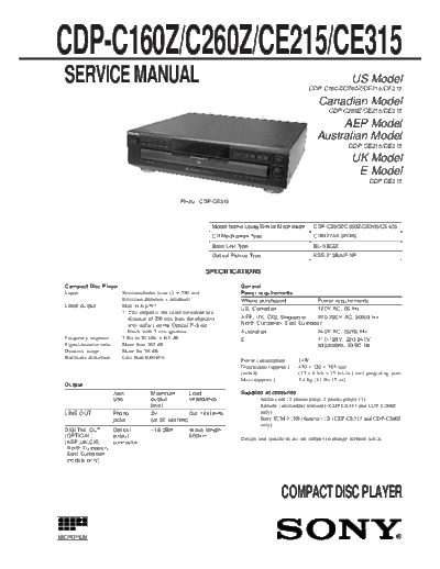 Sony CDP-C160Z_C260Z_CE215_CE315