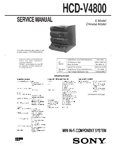SONY HCD-V4800