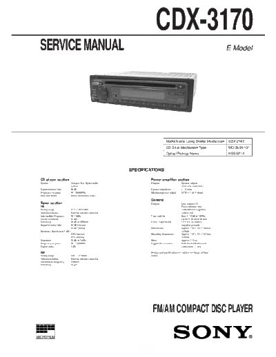 SONY CDX-3170