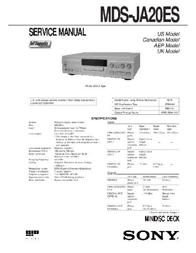 SONY MDS-JA20ES
