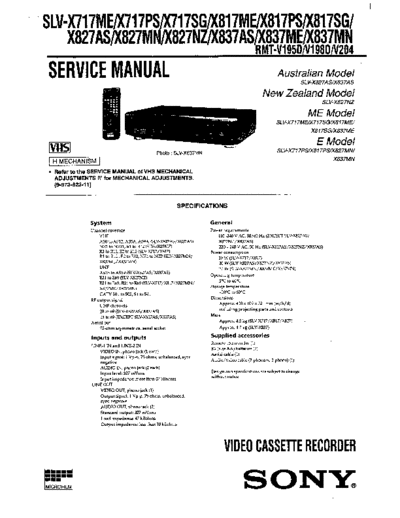 Sony SLV-X717_X817_X827_X837ME