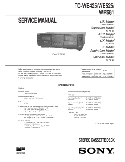 Sony TC-WE425_TC-WE525_TC-WR681