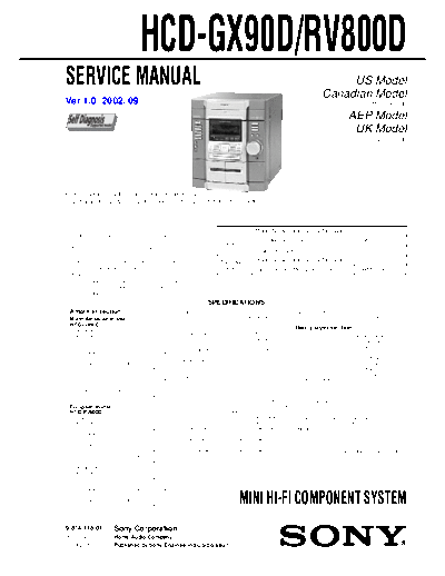 SONY HCD-GX90_RV800 ver.1.0  9874118-01