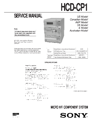 SONY HCD-CP1