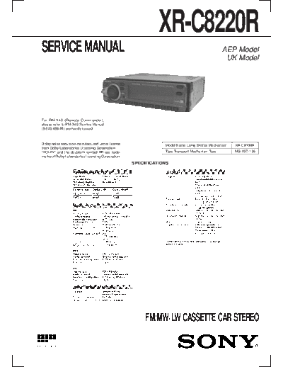SONY XR-C8220R