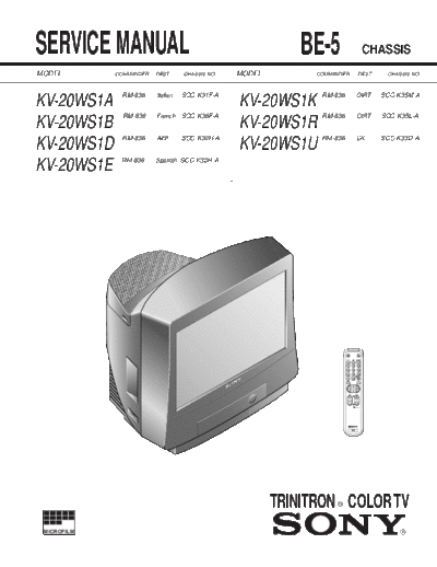 SONY chassis BE-5