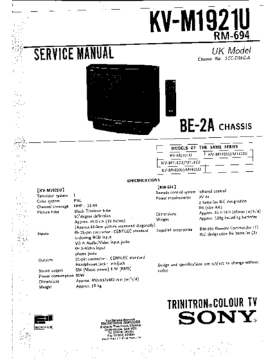 Sony BE-2A chassis