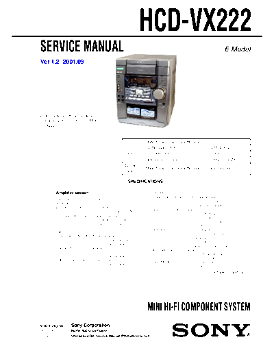 Sony HCD-VX222