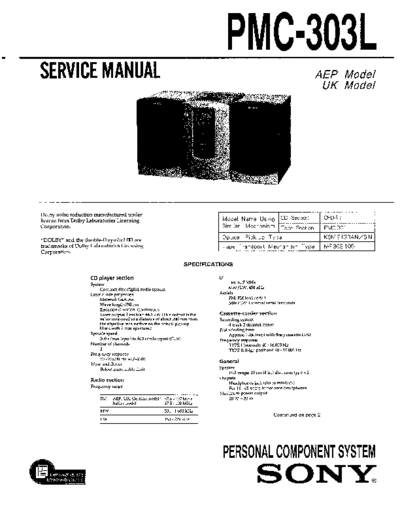 Sony PMC-303L Personal_component_system