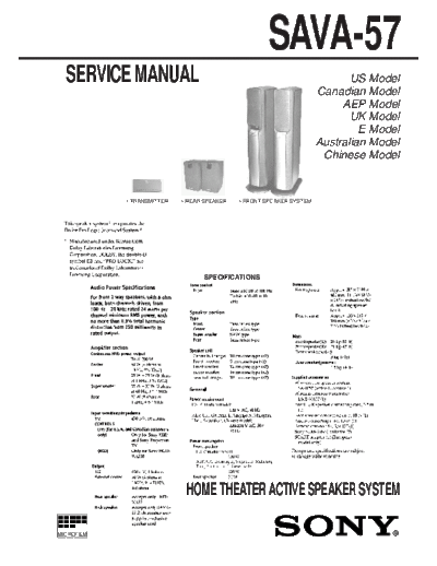 Sony SAVA-57 Home_theater_act_speakers