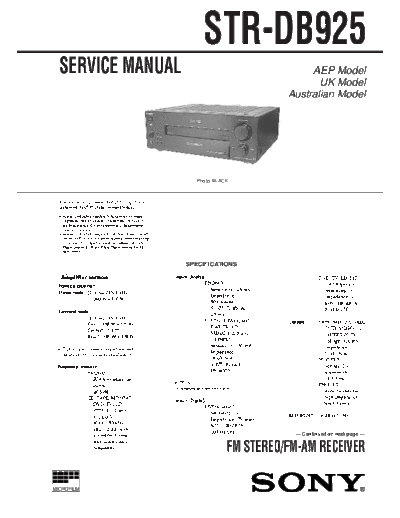 Sony STR-DB925