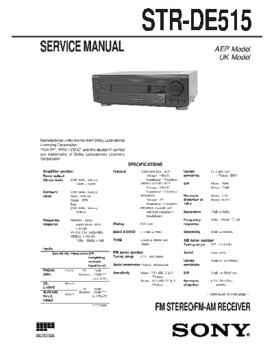 Sony STR-DE515