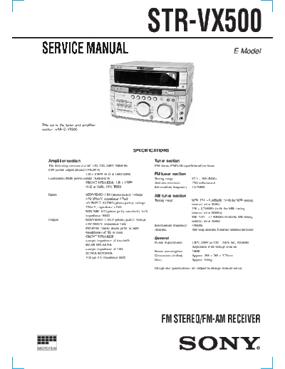 Sony STR-VX500