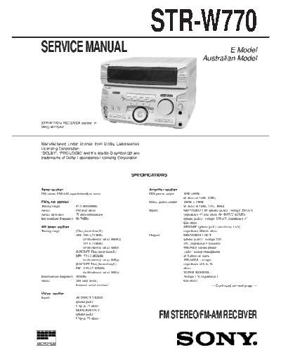 Sony STR-W770
