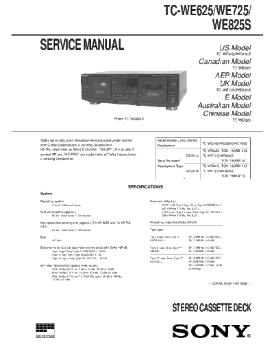 Sony TC-WE625_TC-WE725_TC-WE825S