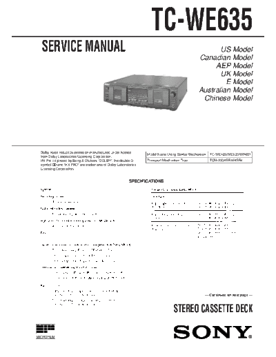 Sony TC-WE635
