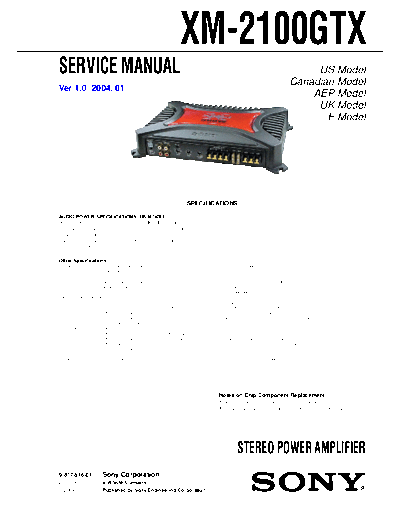 Sony XM-2100GTX