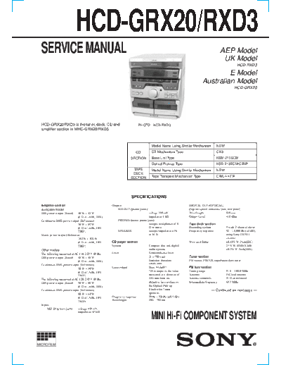 SonyHCD-GRX20
