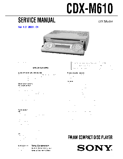 sony cdx-m610