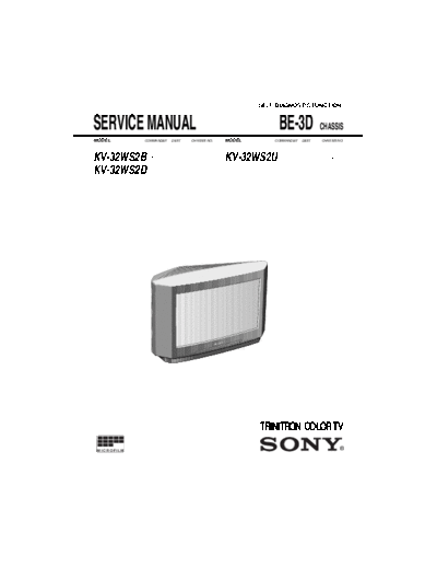 sony chassis BE-3D-6