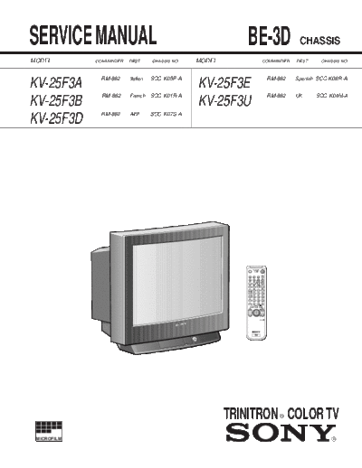sony chassis BE-3D-7