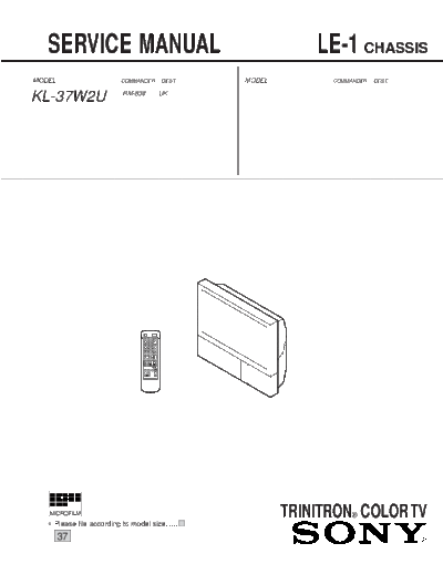 sony chassis LE-1-1