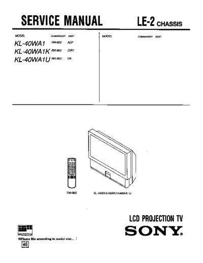 sony chassis LE-2
