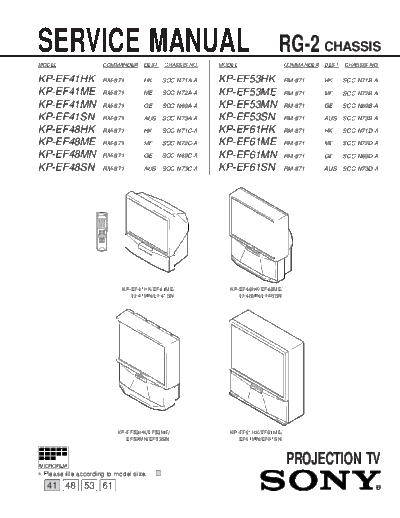 sony chassis RG-2-3