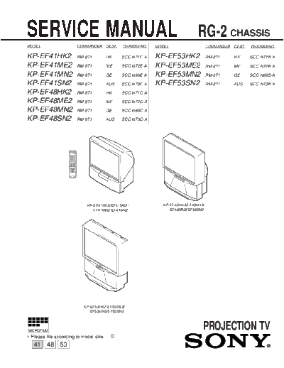 sony chassis RG-2