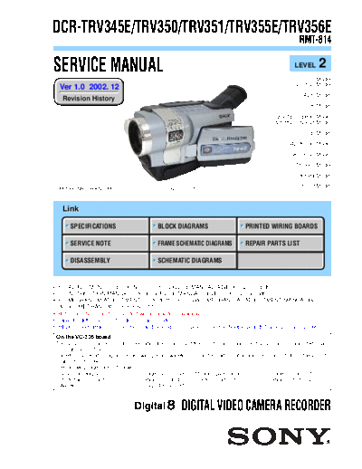 CAMARA SONY DCR - TRV 345---350---351---355---356 E LEVEL 2